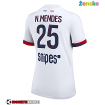 Ženske Nogometnih dresov Paris Saint-Germain Nuno Mendes #25 Gostujoči 2025-26 Kratki rokavi